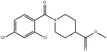 1-(2,4-二氯苯甲酰基)哌啶-4-羧酸甲酯 结构式