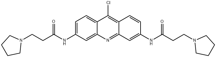 1-Pyrrolidinepropanamide, N,N'-(9-chloro-3,6-acridinediyl)bis- 结构式