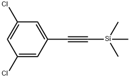 2-(3,5-二氯苯基)乙炔基]三甲基硅烷 结构式