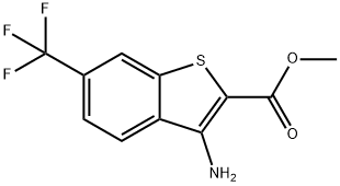 3-Amino-6-trifluoromethyl-benzo[b]thiophene-2-carboxylic acid methyl ester 结构式