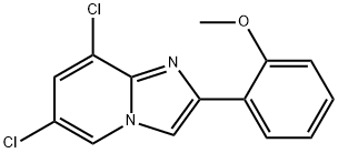 6,8-二氯-2-(2-甲氧基苯基)咪唑并[1,2-A]吡啶 结构式