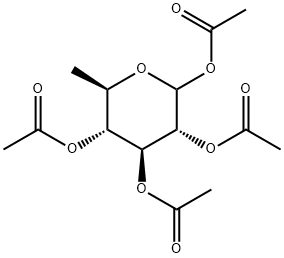 D-Glucopyranose, 6-deoxy-, 1,2,3,4-tetraacetate 结构式