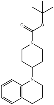 1-Piperidinecarboxylic acid, 4-(3,4-dihydro-1(2H)-quinolinyl)-, 1,1-dimethylethyl ester 结构式