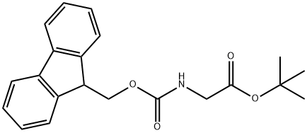 N-(9-FLUORENYLMETHOXYCARBONYL)甘氨酸叔丁酯 结构式