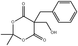 1,3-Dioxane-4,6-dione, 5-(hydroxymethyl)-2,2-dimethyl-5-(phenylmethyl)- 结构式