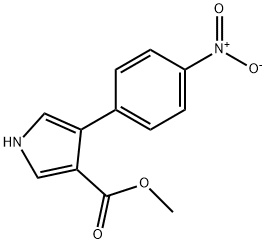 4-(4-硝基苯基)-1H-吡咯-3-羧酸甲酯 结构式