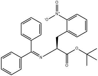 (S)-2-((二苯基亚甲基)氨基)-3-(2-硝基苯基)丙酸叔丁酯 结构式