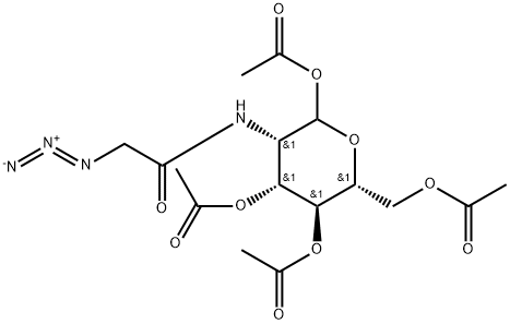 1,3,4,6-四-O-乙酰基-N-叠氮乙酰基氨基甘露糖 结构式