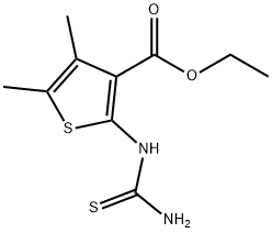 3-Thiophenecarboxylic acid, 2-[(aminothioxomethyl)amino]-4,5-dimethyl-, ethyl ester 结构式