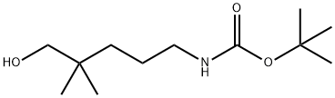 Carbamic acid, N-(5-hydroxy-4,4-dimethylpentyl)-, 1,1-dimethylethyl ester 结构式