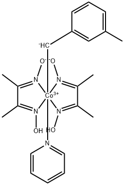 Cobalt, bis[[2,3-butanedione di(oximato-κN)](1-)][(3-methylphenyl)methyl](pyridine)-, (OC-6-12)- (9CI) 结构式