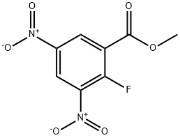 2-氟-3,5-二硝基苯甲酸甲酯 结构式