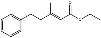 2-Pentenoic acid, 3-methyl-5-phenyl-, ethyl ester, (2E)- 结构式