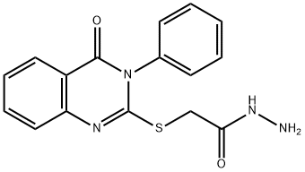 Acetic acid, 2-[(3,4-dihydro-4-oxo-3-phenyl-2-quinazolinyl)thio]-, hydrazide 结构式