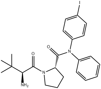 (S)-1-[(S)-2-Amino-3,3-dimethylbutanoyl]-N-(4-iodophenyl)-N-phenylpyrrolidine-2-carboxamide 结构式