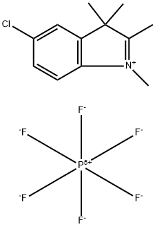 5-氯-1,2,3,3-四甲基-3H-吲哚六氟磷酸鹽 结构式