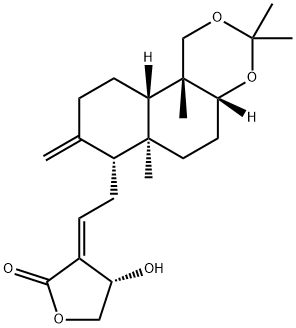 3,19-Isopropylideneandrographolide 结构式
