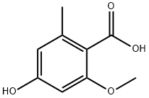 Benzoic acid, 4-hydroxy-2-methoxy-6-methyl- 结构式