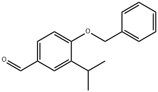 Benzaldehyde, 3-(1-methylethyl)-4-(phenylmethoxy)- 结构式