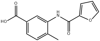 3-(呋喃-2-酰胺基)-4-甲基苯甲酸 结构式