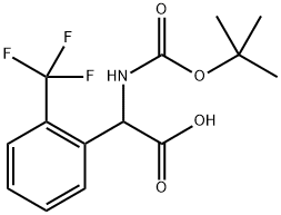 Benzeneacetic acid, α-[[(1,1-dimethylethoxy)carbonyl]amino]-2-(trifluoromethyl)- 结构式