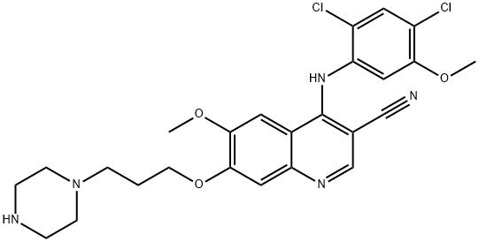 博舒替尼杂质2(N-去甲基博舒替尼) 结构式