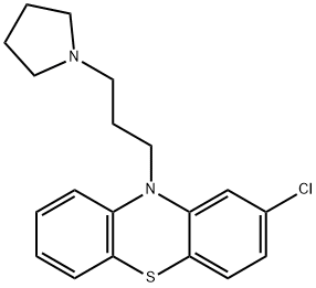 2-Chloro-10-[3-(1-pyrrolidinyl)propyl]-10H-phenothiazine hydrochloride 结构式