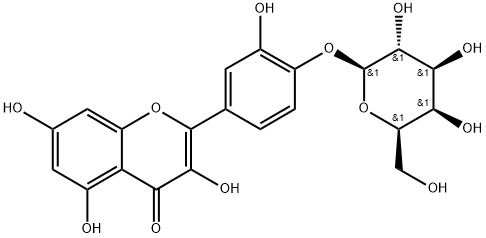 槲皮素-4'-O-半乳糖苷 结构式