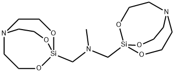 N-methyl-1-(2,8,9-trioxa-5-aza-1-silabicyclo[3.3.3]undecan-1-yl)-N-(2,8,9-trioxa-5-aza-1-silabicyclo[3.3.3]undecan-1-ylmethyl)methanamine 结构式