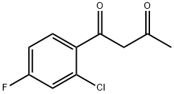 1-(2-氯-4-氟苯基)丁烷-1,3-二酮 结构式