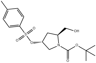 (2S,4R)-2-(羟甲基)-4-(甲苯氧基)吡咯烷-1-羧酸叔丁酯 结构式