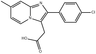 Imidazo[1,2-a]pyridine-3-acetic acid, 2-(4-chlorophenyl)-7-methyl- 结构式