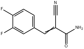 2-cyano-3-(3,4-difluorophenyl)prop-2-enamide 结构式