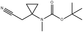 Carbamic acid, N-[1-(cyanomethyl)cyclopropyl]-N-methyl-, 1,1-dimethylethyl ester 结构式