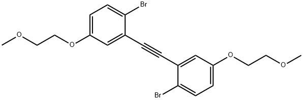 BENZENE, 1,1'-(1,2-ETHYNEDIYL)BIS[2-BROMO-5-(2-METHOXYETHOXY)- 结构式