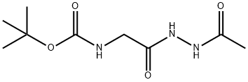 (2-(2-乙酰肼基)-2-氧代乙基)氨基甲酸叔丁酯 结构式