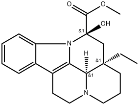 methyl (41R,12R,13aR)-13a-ethyl-12-hydroxy-2,3,41,5,6,12,13,13a-octahydro-1H-indolo[3,2,1-de]pyrido[3,2,1-ij][1,5]naphthyridine-12-carboxylate 结构式