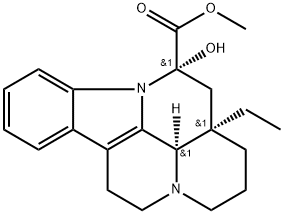 methyl (41R,12S,13aR)-13a-ethyl-12-hydroxy-2,3,41,5,6,12,13,13a-octahydro-1H-indolo[3,2,1-de]pyrido[3,2,1-ij][1,5]naphthyridine-12-carboxylate 结构式