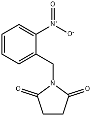 2,5-Pyrrolidinedione, 1-[(2-nitrophenyl)methyl]- 结构式
