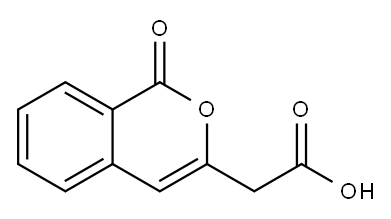 1H-2-Benzopyran-3-acetic acid, 1-oxo- 结构式