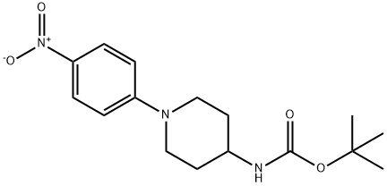 N-(1-(4-硝基苯基)哌啶-4-基)氨基甲酸叔丁酯 结构式