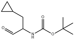 (1-环丙基-3-氧代丙烷-2-基)氨基甲酸叔丁酯 结构式