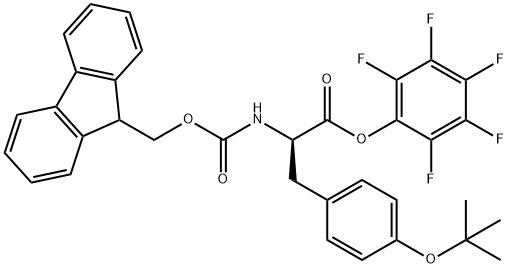 (2,3,4,5,6-pentafluorophenyl) (2R)-2-(9H-fluoren-9-ylmethoxycarbonylamino)-3-[4-[(2-methylpropan-2-yl)oxy]phenyl]propanoate 结构式