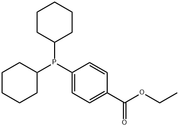 Ethyl 4-dicyclohexylphosphanylbenzoate 结构式