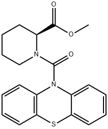 2-Piperidinecarboxylic acid, 1-(10H-phenothiazin-10-ylcarbonyl)-, methyl ester, (2S)- 结构式
