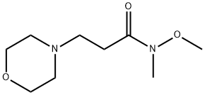4-Morpholinepropanamide, N-methoxy-N-methyl- 结构式