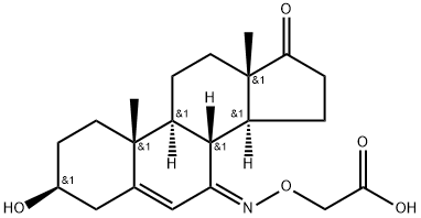 3β-Hydroxy-17-oxo-5-androsten-7-one 7-(O-carboxymethyl)oxime 结构式