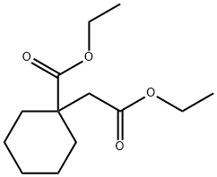 Cyclohexaneacetic acid, 1-(ethoxycarbonyl)-, ethyl ester 结构式