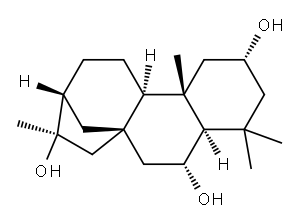 2,6,16-贝壳杉烯三醇 结构式