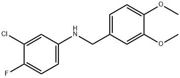 3-氯-4-氟-N-(3,4-二甲氧基苄基)苯胺 结构式